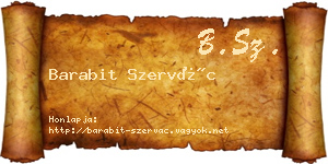 Barabit Szervác névjegykártya